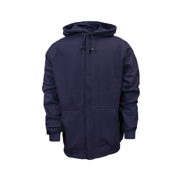 National Safety Apparel 11 OZ. NAVY ZIP SWEATSHIRT- XL, ULTRASOFT FLEECE HOODED C21WT05XL